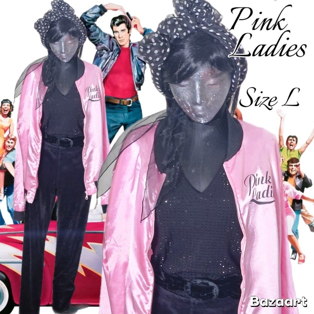 Halloween  Pink Ladies Costume 1950s Cosplay Costume Size L